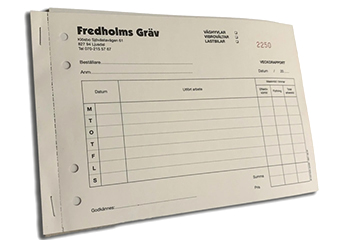 Följesedel tryck i Ljusdal